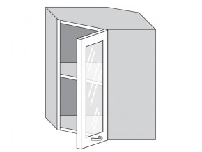 1.60.3у Шкаф настенный (h=720) угловой на 600мм со стекл. дверцей в Сатке - satka.магазин96.com | фото