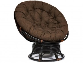 Кресло-качалка Papasan w 23/01 B с подушкой Antique brown, ткань Коричневый в Сатке - satka.магазин96.com | фото