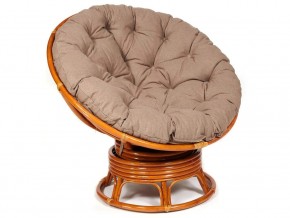 Кресло-качалка Papasan w 23/01 B с подушкой Cognac, экошерсть Коричневый в Сатке - satka.магазин96.com | фото