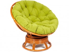 Кресло-качалка Papasan w 23/01 B с подушкой Cognac, флок Олива в Сатке - satka.магазин96.com | фото