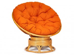 Кресло-качалка Papasan w 23/01 B с подушкой Honey, ткань Оранжевый в Сатке - satka.магазин96.com | фото