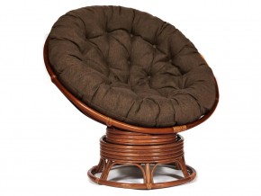 Кресло-качалка Papasan w 23/01 B с подушкой Pecan, ткань Коричневый в Сатке - satka.магазин96.com | фото