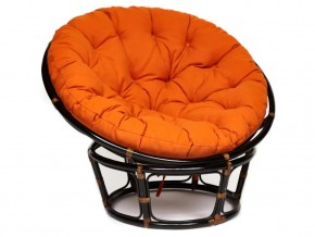 Кресло Papasan 23/01 W с подушкой Antique brown, ткань Оранжевый в Сатке - satka.магазин96.com | фото