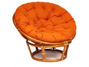 Кресло Papasan 23/01 W с подушкой Cognac, ткань Оранжевый в Сатке - satka.магазин96.com | фото