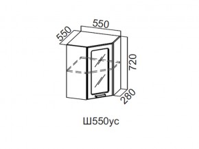 Ш550ус/720 Шкаф навесной 550/720 (угловой со стеклом) в Сатке - satka.магазин96.com | фото