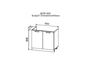 Шкаф нижний ДСМ800 под мойку в Сатке - satka.магазин96.com | фото